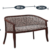 Sheesham Wood 2 Seater Sofa In Scratch Resistant Honey Oak Finish in Multicolor