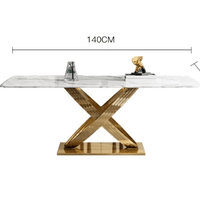 White Dinning Table For Six Person Modern Rectangular Table top
