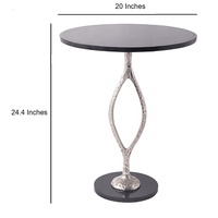 Round Black Marble Table