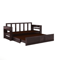 3 SEATER WALNUT SOFA CUM BED SHEESHAM WOOD  | Classics Comfort