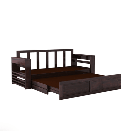 3 SEATER WALNUT SOFA CUM BED SHEESHAM WOOD  | Classics Comfort