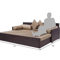 3 SEATER PULL OUT SOFA CUM BED SHEESHAM WOOD