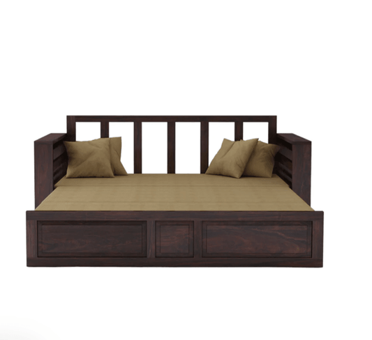 3 SEATER WALNUT SOFA CUM BED SHEESHAM WOOD  | Classics Comfort