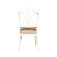 Wooden Cato Cross Back Side Dinning Chair  (Set of 2)