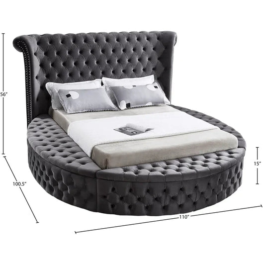 Dorgan Upholstered Wingback Bed