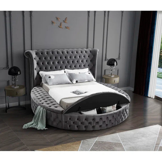 Dorgan Upholstered Wingback Bed