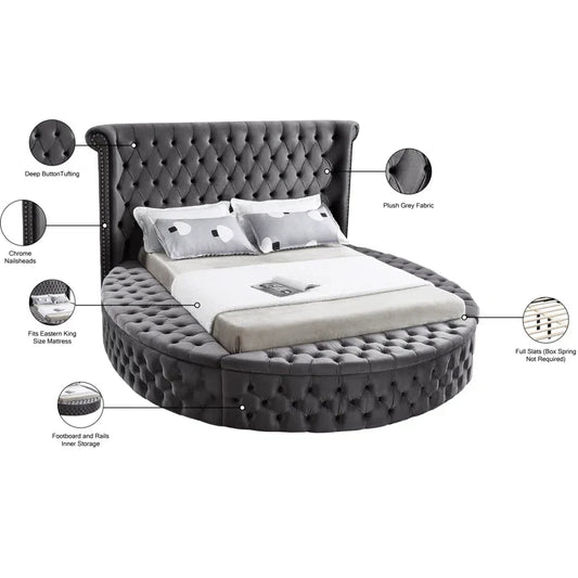 Dorgan Upholstered Wingback Bed