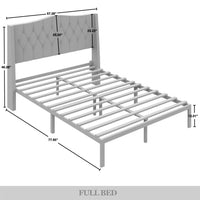 Classic Comfort Wingback Velvet Bed Frame – Full/Double Size