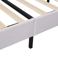 Feehley Upholstered Platform Bed with Flower Pattern Velvet Headboard