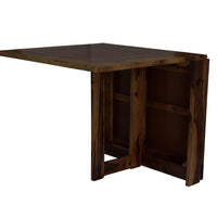 Sheesham Wood foldable dining table in walnut finish