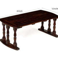 Sheesham Wood Breakfast Table | Laptop Table - Walnut Finish
