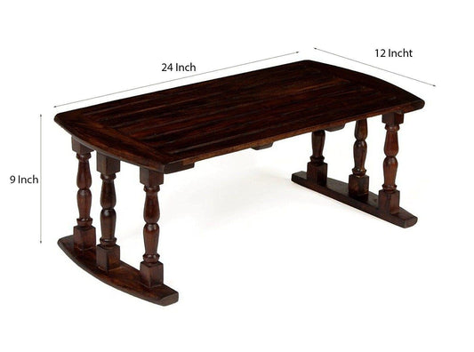 Sheesham Wood Breakfast Table | Laptop Table - Walnut Finish