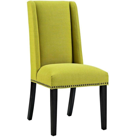 Wooden Back Side Dinning Chair in Medium Gray