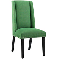 Wooden Back Side Dinning Chair in Medium Gray