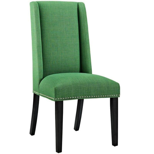 Wooden Back Side Dinning Chair in Medium Gray