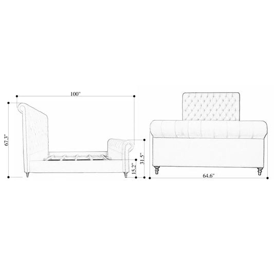 Giovani Upholstered Sleigh Bed