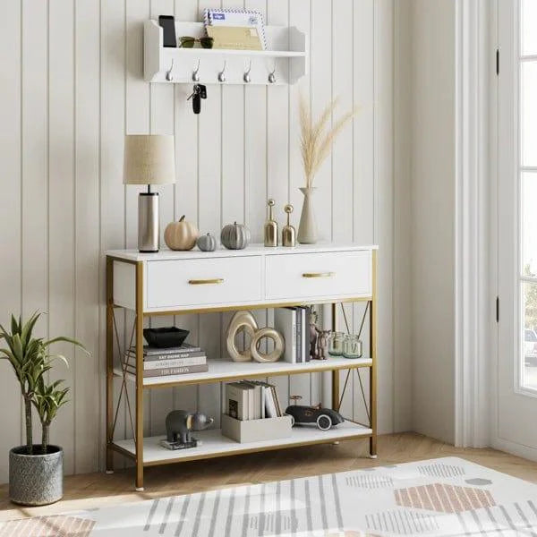 Kedarian Wooden And Metal Console Table