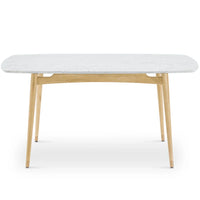 Kelsey Marble Dining Table, White Wash