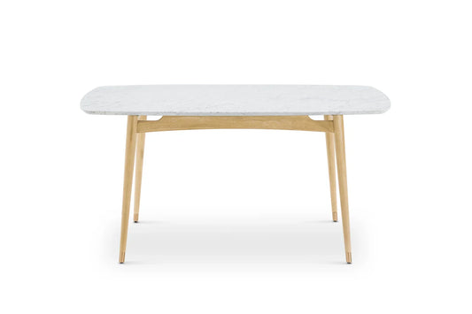 Kelsey Marble Dining Table, White Wash