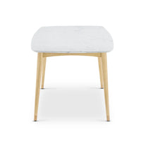 Kelsey Marble Dining Table, White Wash