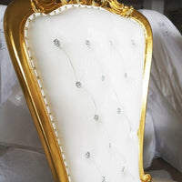 Wooden Luxurious Maharaja High Back throne Gold Leaf Chair