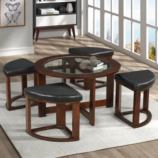 jemes  Coffee Table with 4 Stools