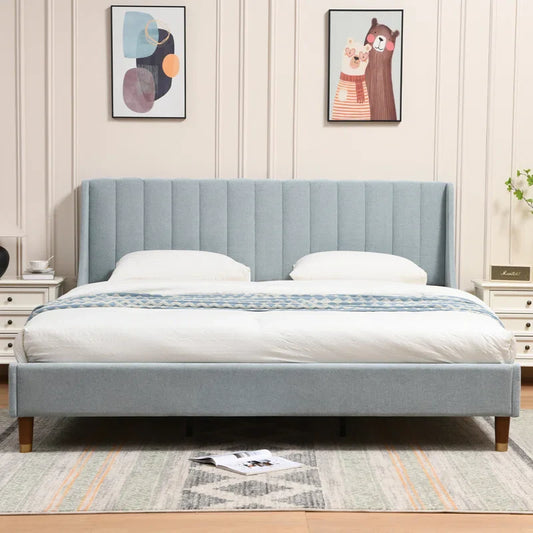 Marek Upholstered Wingback Bed