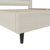Louis King Upholstered Wingback Bed