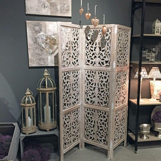 3 Panel Solid Wooden partition Folding Room Divider