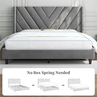 Permelia Upholstered Wingback Bed