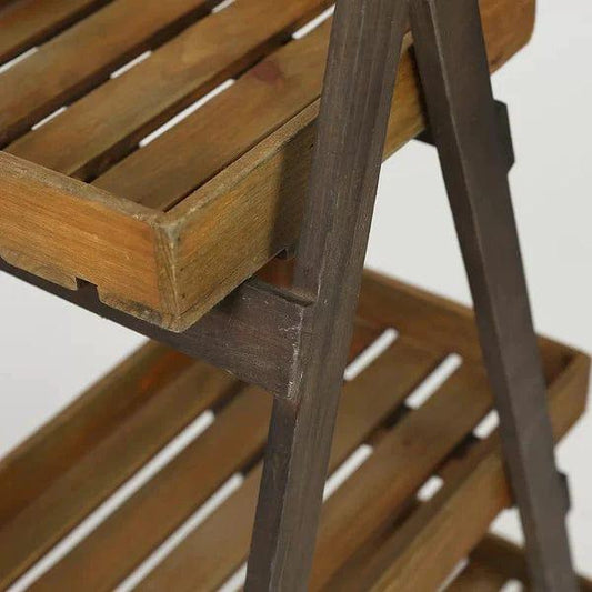 Plant Stand: Wooden 3 Shelve Plant Stand