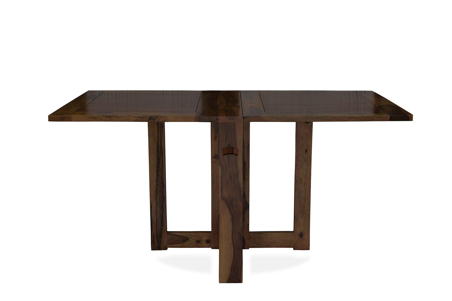 Sheesham Wood foldable dining table in walnut finish