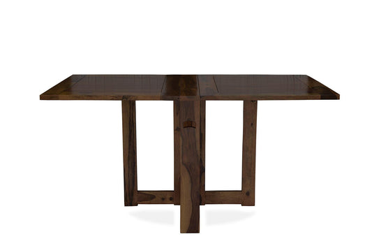 Sheesham Wood foldable dining table in walnut finish