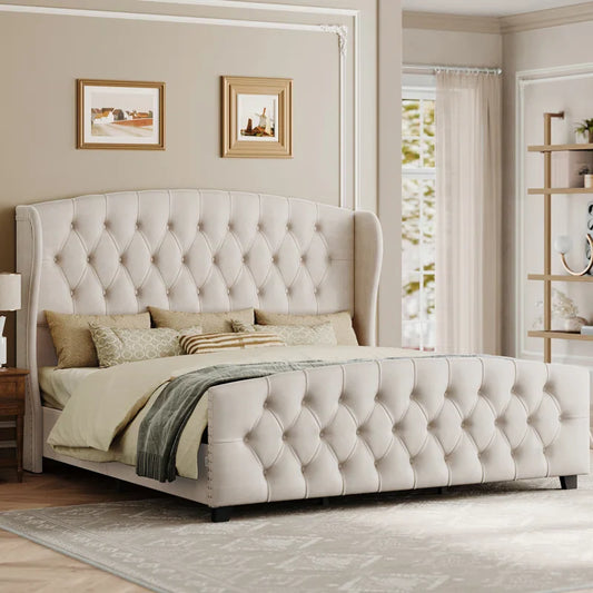 Rittman Upholstered Platform Bed Frame Size