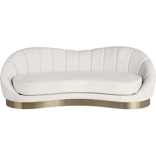 Velvet Curved Sofa