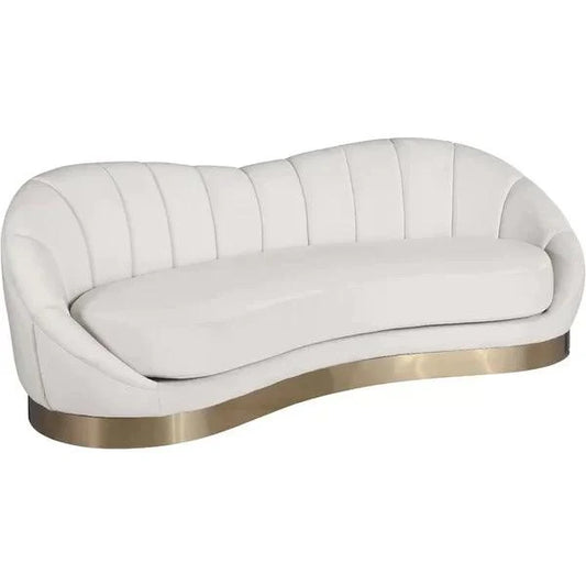 Velvet Curved Sofa