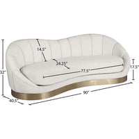 Velvet Curved Sofa
