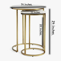 Adroit Elegant Sofa Side Nesting Tables