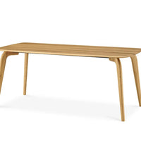 Vincent Solid Oak Dining Table – Modern Curved Edge Design for Contemporary Spaces