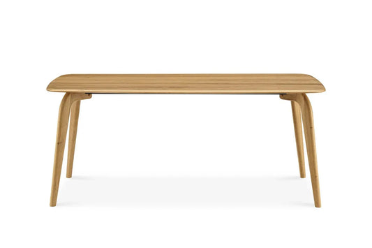 Vincent Solid Oak Dining Table – Modern Curved Edge Design for Contemporary Spaces