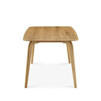 Vincent Solid Oak Dining Table – Modern Curved Edge Design for Contemporary Spaces