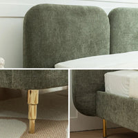 Willma Upholstered Platform Bed Frame and Headboard