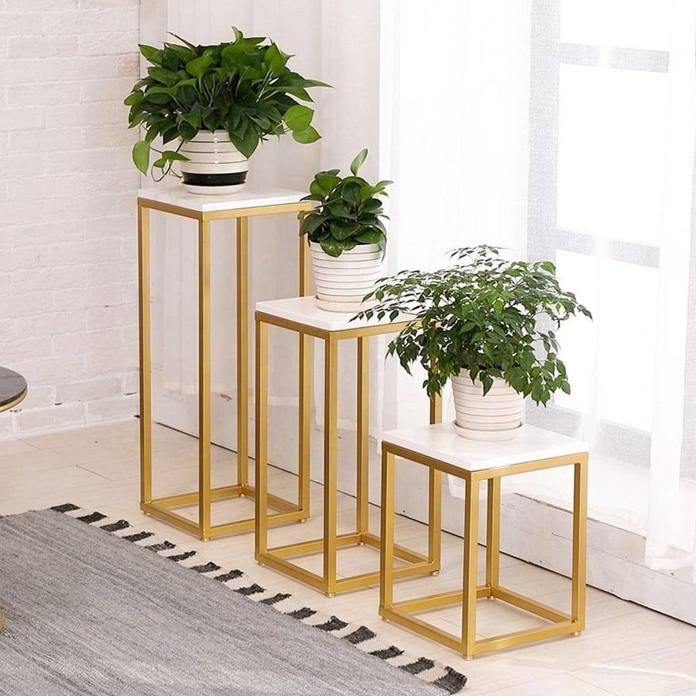 MODERN SQUARE TOP POT STAND