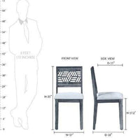 Wooden Aptitude Arm Solid Wood Cushioned Dining Chair Set of 2 PCs