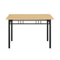 Louise Traditional 5-Piece Wood & Metal Dining Set, Natural