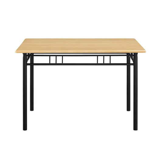Louise Traditional 5-Piece Wood & Metal Dining Set, Natural