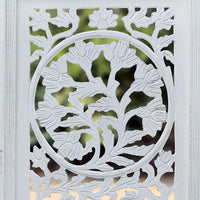 4 Panel Wooden Partition for Living Room & Office in White Colour