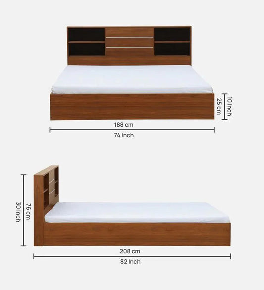 King Size Bed In Bali Teak Finish