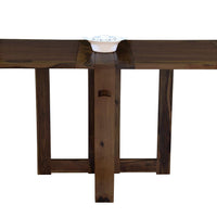Sheesham Wood foldable dining table in walnut finish