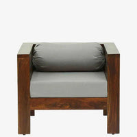 Sheesham Wood 1 Seater Sofa In Provincial Teak Finish